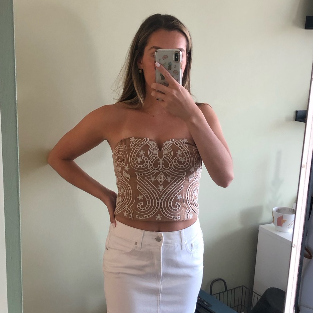 Lace detail corset top